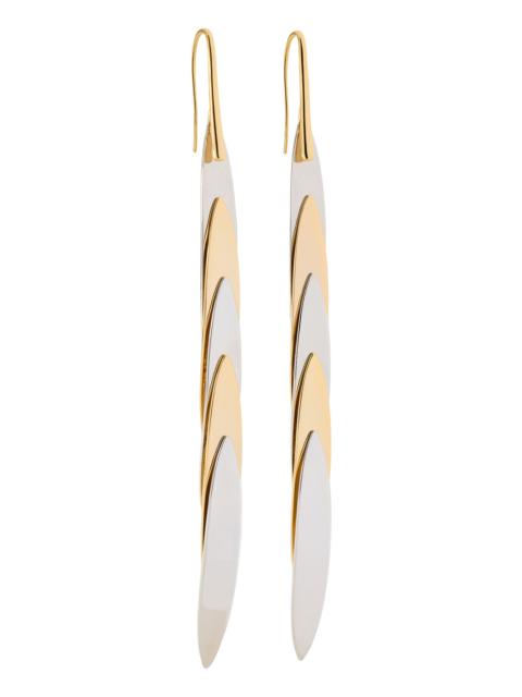 JENNIFER FISHER Long Feather Drop Earrings - Silver Yellow