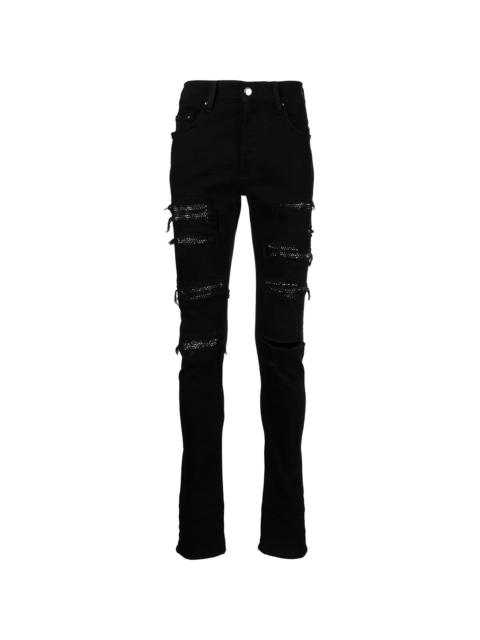 AMIRI Crystal Thrasher Jeans "Overdyed Black" SS23MDS006 018