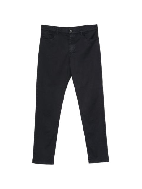 Canali logo-patch trousers