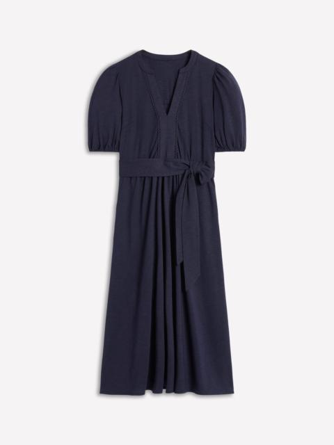 BODEN Sofia Trim Jersey Midi Dress-Navy