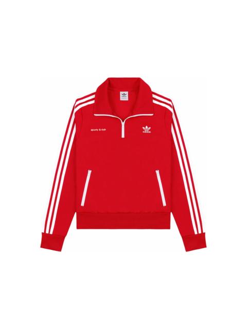 adidas adidas x Sporty & Rich Track Quarter Zip Sports Red/White