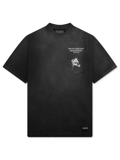 NEIGHBORHOOD NEIGHBORHOOD X ONE OF THESE DAYS S/S CREWNECK TEE - BLACK