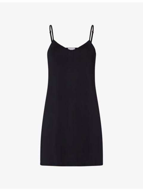 HANRO Satin Deluxe V-Neck Stretch-Woven Nightdress
