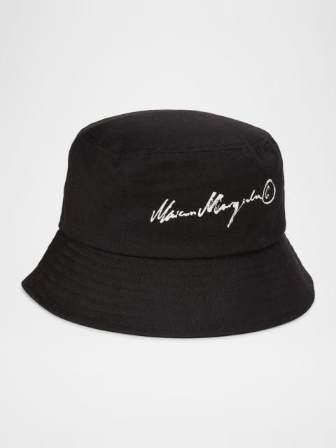 Maison Margiela Logo Cotton Bucket Hat