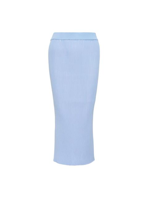 ISSEY MIYAKE Stripe Plating Knit Skirt