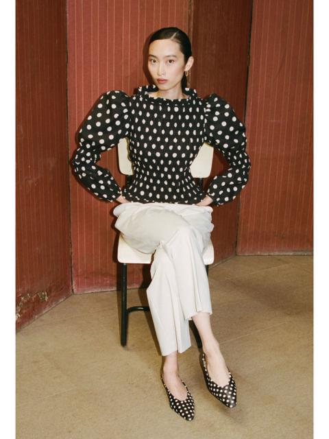 SHRIMPS Antoon Blouse - Black/Ecru Spot