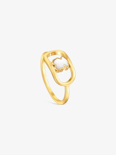 TOUS Ring with 18K gold vermeil and mother-of-pearl TOUS Camille
