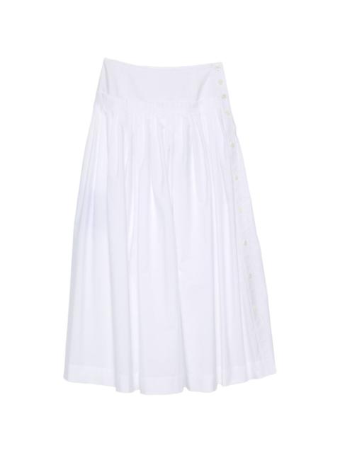 Lanvin pleated buttoned maxi skirt
