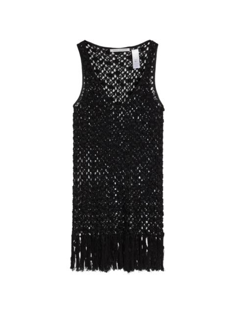 MARIA McMANUS crochet-knit fringed tank top
