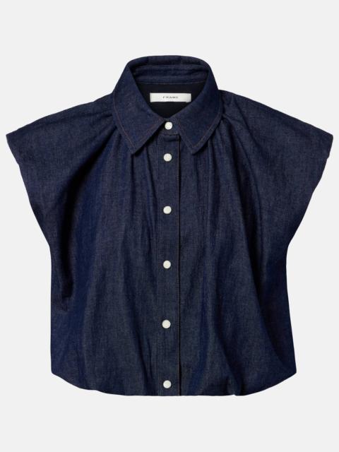 FRAME Shell denim blouse
