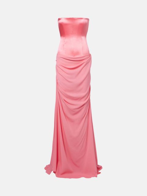 ALEX PERRY Draped silk gown
