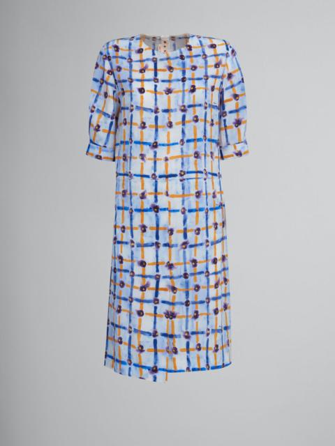 CRÊPE DE CHINE SHIFT DRESS WITH SARABAND PRINT