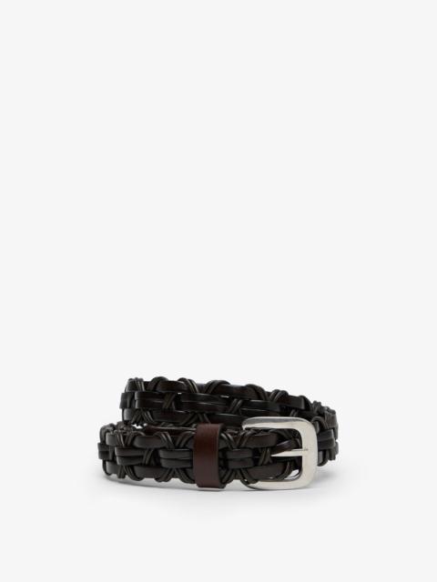 The Row Cord brown silver buckle belt