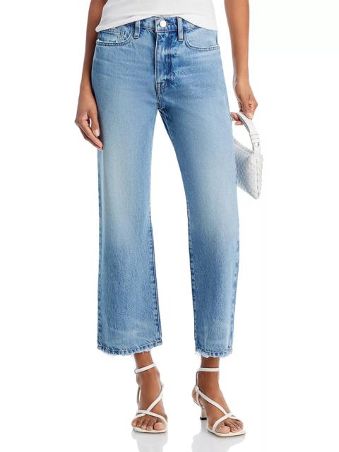 Le Jane High Rise Ankle Wide Leg Jeans in Rhode Grind