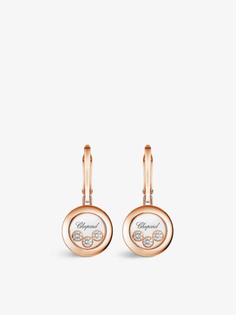 Happy Diamonds 18ct rose-gold and diamond earrings