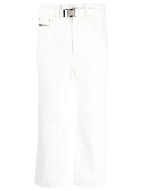 sacai mid-rise cropped jeans