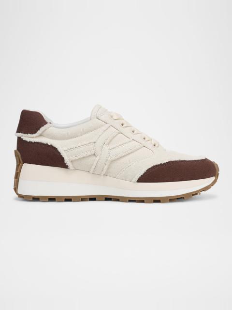 Valentina Bicolor Frayed Retro Sneakers