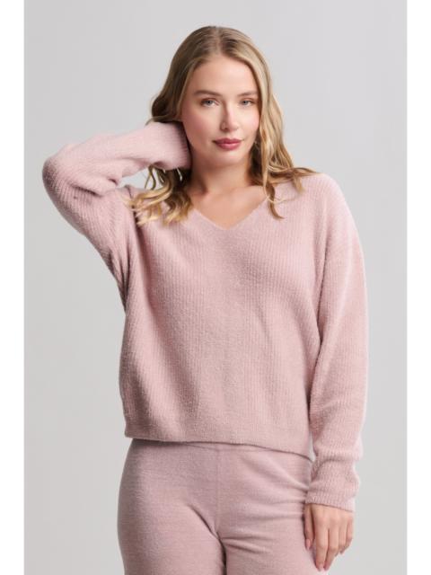 Barefoot Dreams CozyChic Lite® Ribbed V Pullover With Back Tie