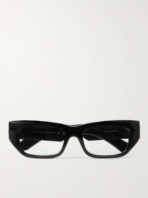 GUCCI Rectangular-Frame Acetate Optical Glasses