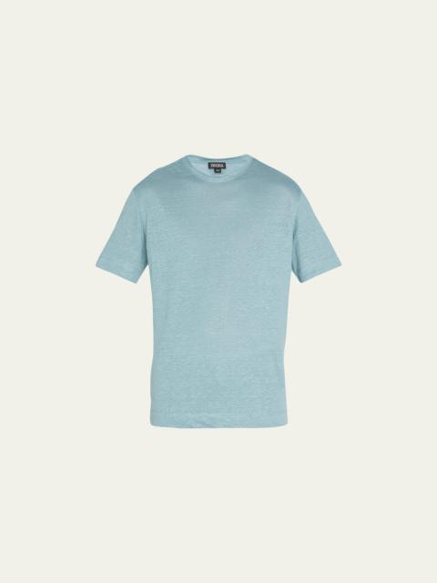 Men's Sky Linen Crewneck T-Shirt