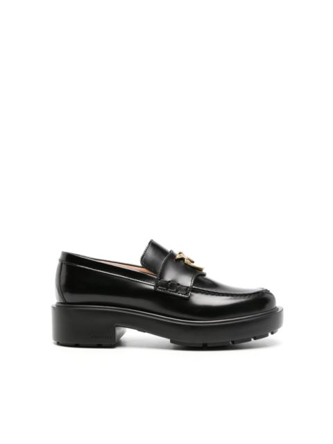 PINKO Love Birds leather loafers