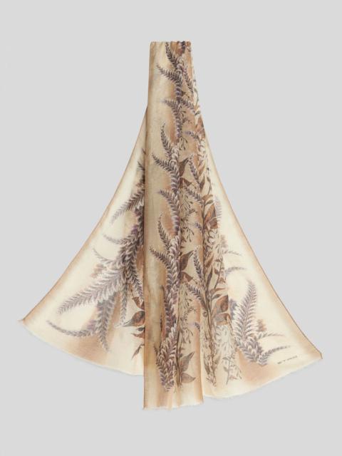 Etro PRINTED LINEN- AND SILK-BLEND SCARF