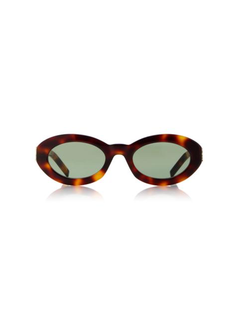 SAINT LAURENT Round-Frame Acetate Sunglasses brown