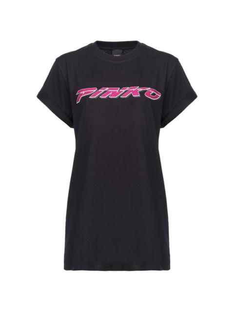 PINKO logo-embellished cotton T-shirt