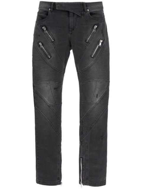 SLIM FIT BIKER JEANS FOR