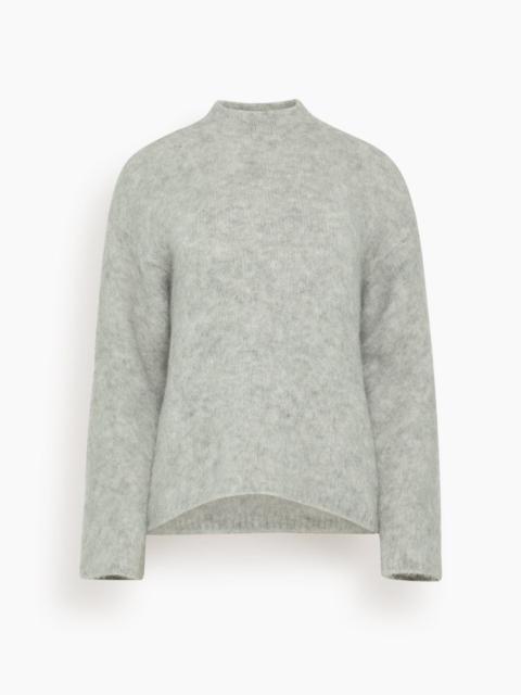 forte_forte Stretch Baby Suri Alpaca Oversized Sweater in Pearl