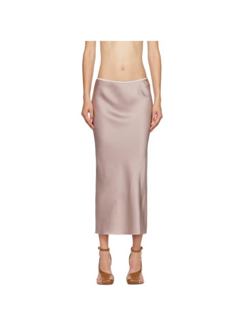 Dries Van Noten Pink Vented Midi Skirt
