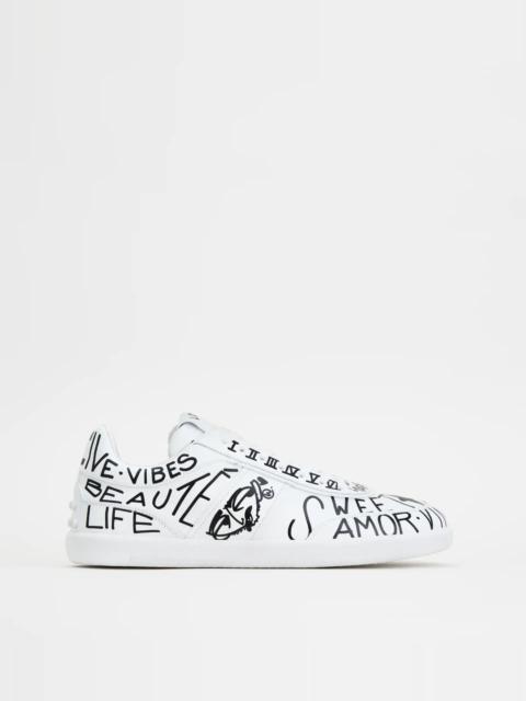 Tod's TOD'S TABS SNEAKERS IN LEATHER - WHITE