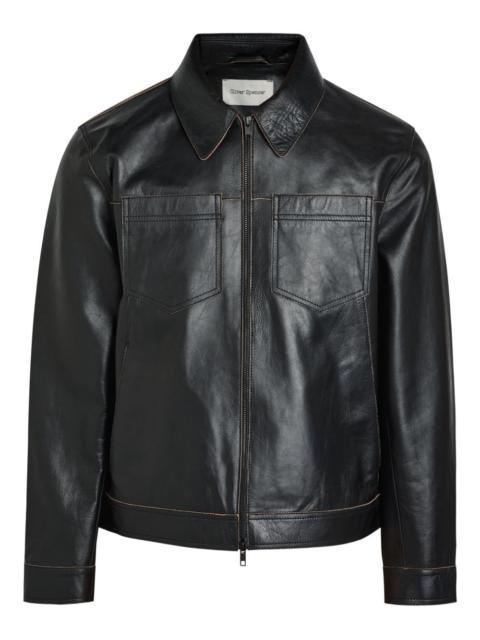 Oliver Spencer Norton zip-up leather jacket