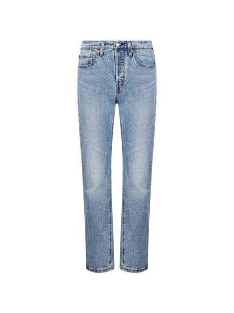 Levi's 501 logo-patch straight-leg jeans