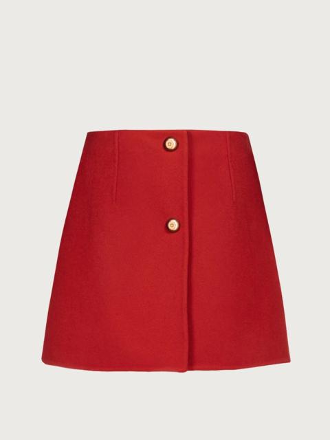 FERRAGAMO CASHMERE BLEND MINI SKIRT