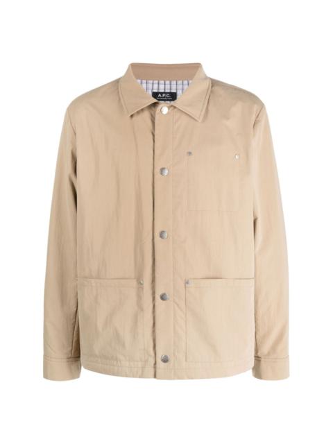 spread-collar cotton jacket
