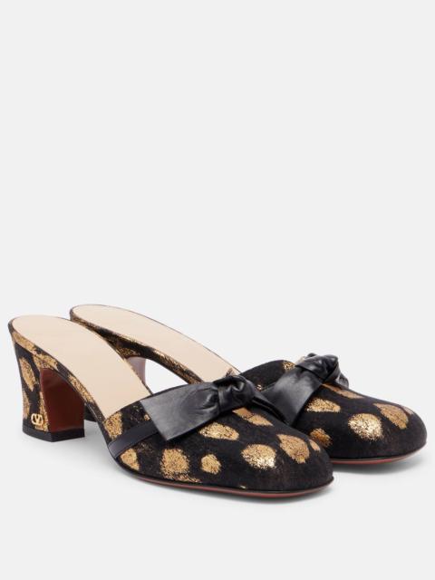 Valentino Knotty 60 bow-detail mules