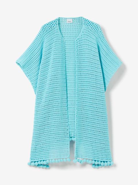 Burberry Crochet Technical Cotton Cape | REVERSIBLE