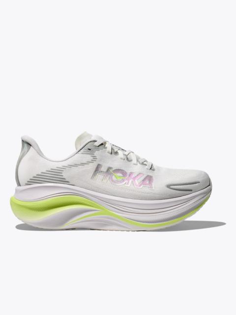 HOKA Men's Skyward X 2 Shoes in White/Neon Yuzu