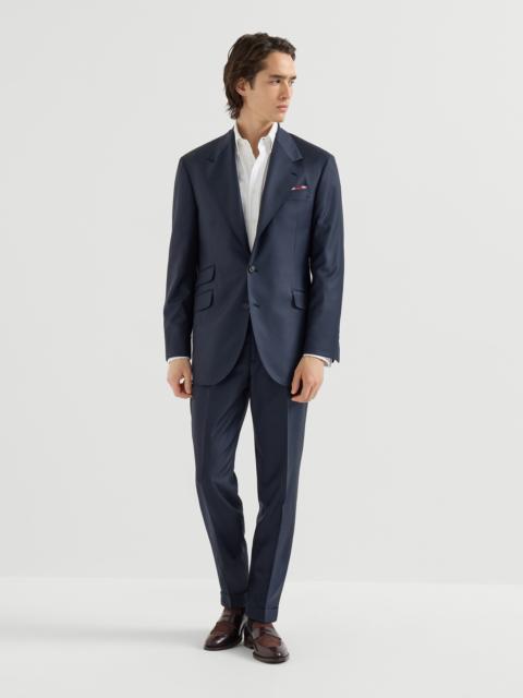 Brunello Cucinelli Super 150s virgin wool four season batavia Tailor suit: Cavallo jacket and trousers with double plea