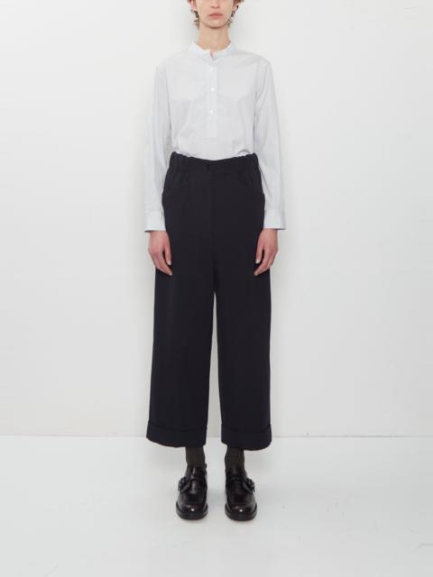 MARGARET HOWELL Brushed Fluid Wool Twill Relaxed Crop Pants