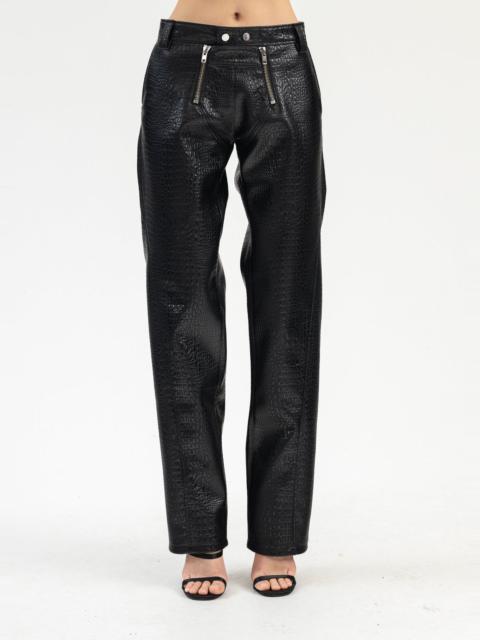 GmbH BLACK TROUSERS WITH DOUBLE ZIPS