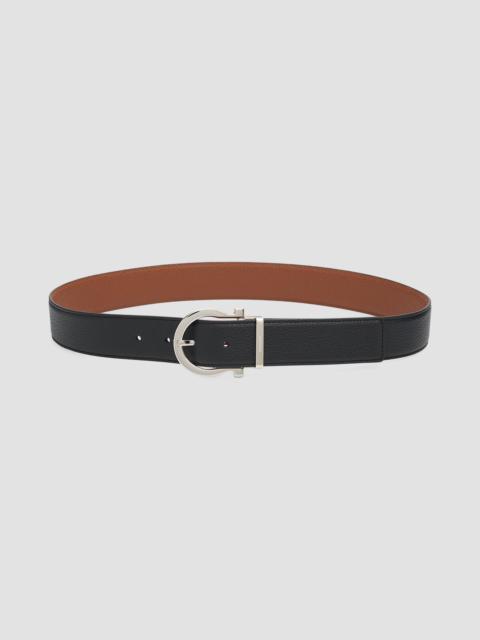 FERRAGAMO Women's Donna Reversible Leather Belt - Nero New Cognac