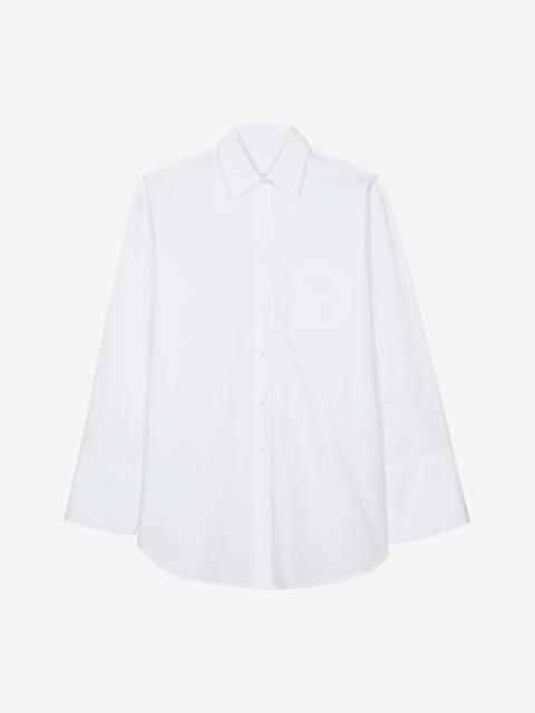 The Frankie Shop Helen Organic Cotton Long Shirt - White