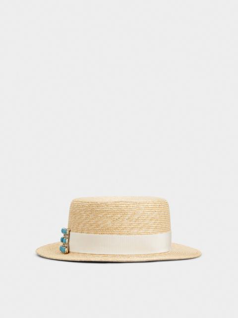 Roger Vivier Très Vivier Hat in raffia