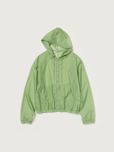 AURALEE SHEER NYLON RIPSTOP HOODED BLOUSON