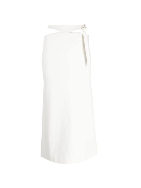 THE ATTICO cut-out midi skirt