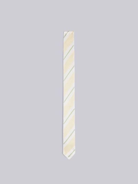 Thom Browne SILK KNIT HAIRLINE STRIPE JACQUARD TIE