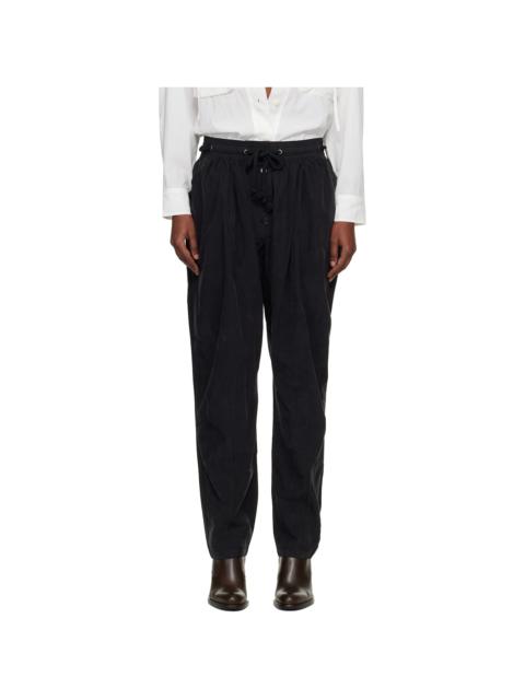 Isabel Marant Black Falcona Fluid Satiny Trousers