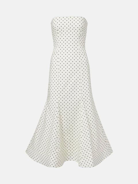 ROTATE Amadelle cotton-blend midi dress